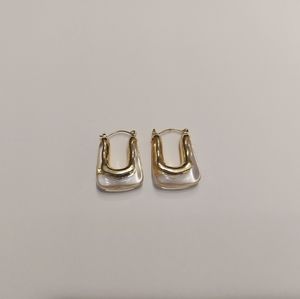 Geometric Design Clear Earrings.